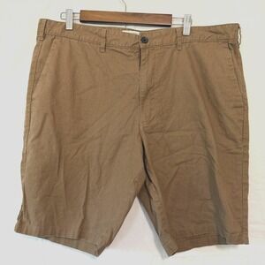 M&S Men's Flat Front Chino Shorts Size 40 Linen Cotton Blend Preppy Classic